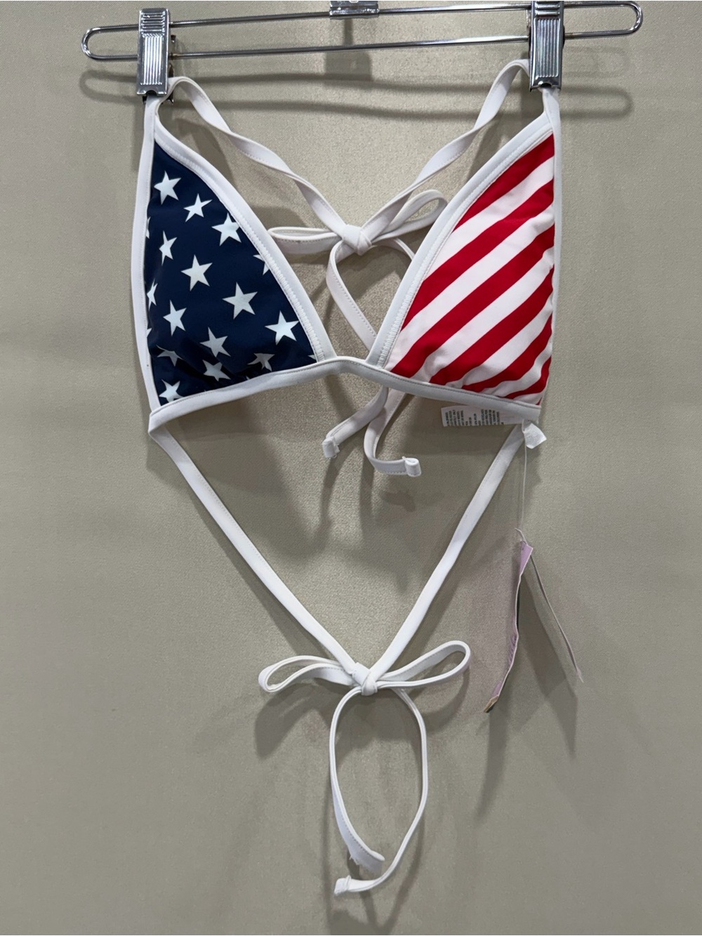 wild fable Red, White & Blue Stars and Stripes Triangle Bikini Top